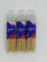 Czech Seed Bead 24kt Gold Brush Plated